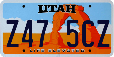 UT license plate Z475CZ