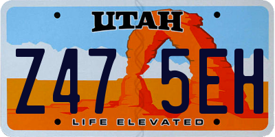 UT license plate Z475EH