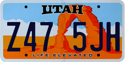 UT license plate Z475JH