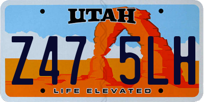 UT license plate Z475LH