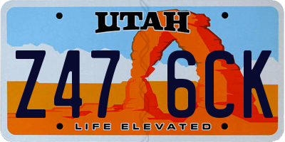 UT license plate Z476CK
