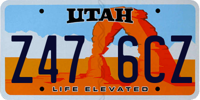 UT license plate Z476CZ