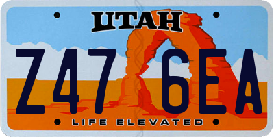 UT license plate Z476EA