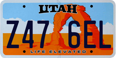 UT license plate Z476EL