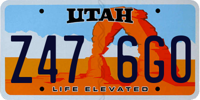 UT license plate Z476GO
