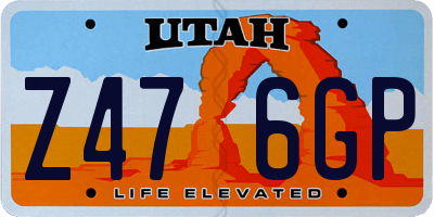 UT license plate Z476GP