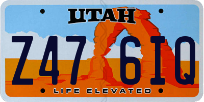 UT license plate Z476IQ