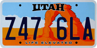 UT license plate Z476LA