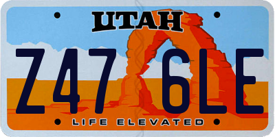 UT license plate Z476LE