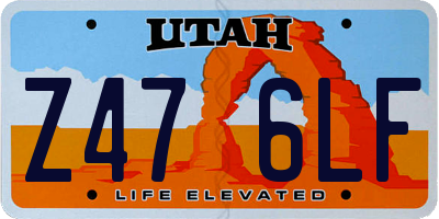 UT license plate Z476LF