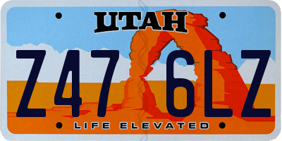 UT license plate Z476LZ