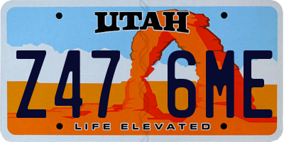 UT license plate Z476ME