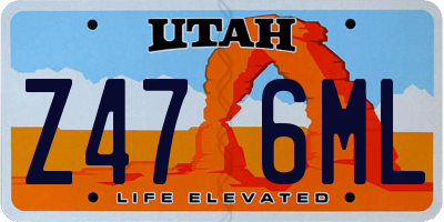 UT license plate Z476ML