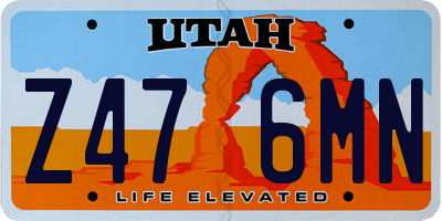 UT license plate Z476MN