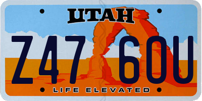 UT license plate Z476OU