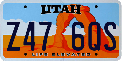 UT license plate Z476QS
