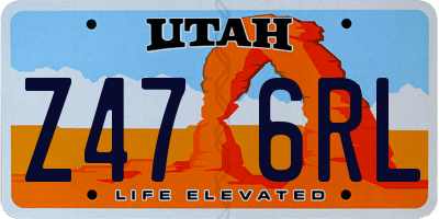 UT license plate Z476RL