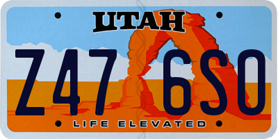 UT license plate Z476SO