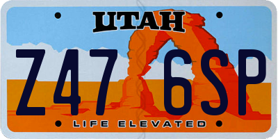 UT license plate Z476SP