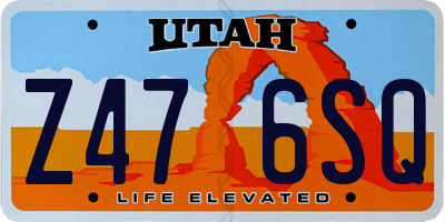 UT license plate Z476SQ