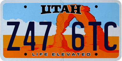 UT license plate Z476TC