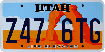 UT license plate Z476TG