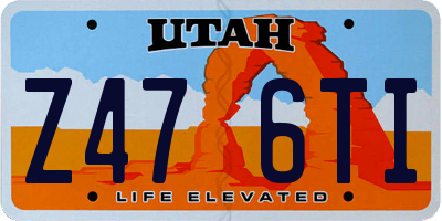 UT license plate Z476TI