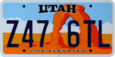 UT license plate Z476TL
