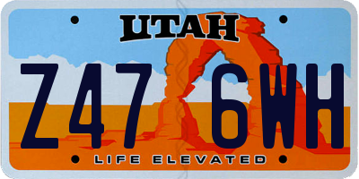 UT license plate Z476WH