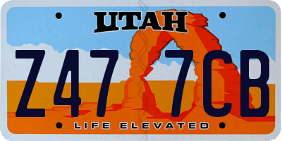 UT license plate Z477CB