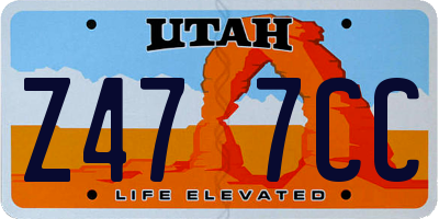 UT license plate Z477CC