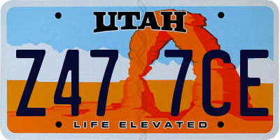 UT license plate Z477CE
