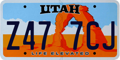 UT license plate Z477CJ