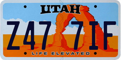 UT license plate Z477IF