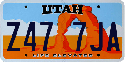 UT license plate Z477JA