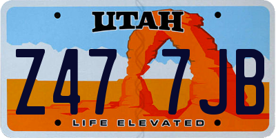 UT license plate Z477JB