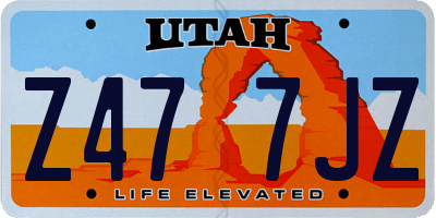 UT license plate Z477JZ