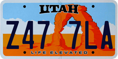 UT license plate Z477LA