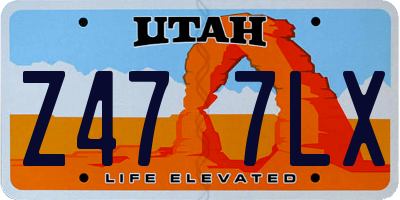 UT license plate Z477LX