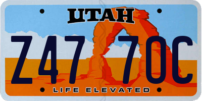 UT license plate Z477OC