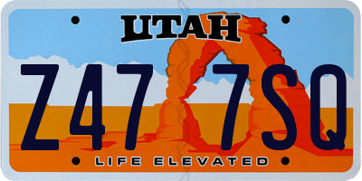 UT license plate Z477SQ