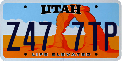 UT license plate Z477TP