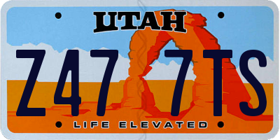 UT license plate Z477TS