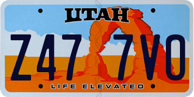 UT license plate Z477VO
