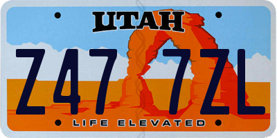 UT license plate Z477ZL