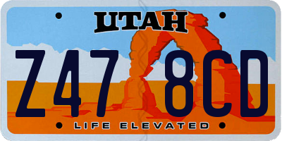 UT license plate Z478CD