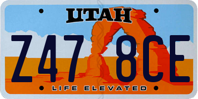 UT license plate Z478CE
