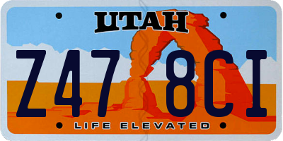 UT license plate Z478CI
