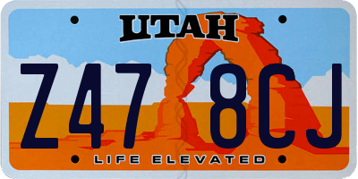UT license plate Z478CJ