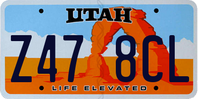 UT license plate Z478CL